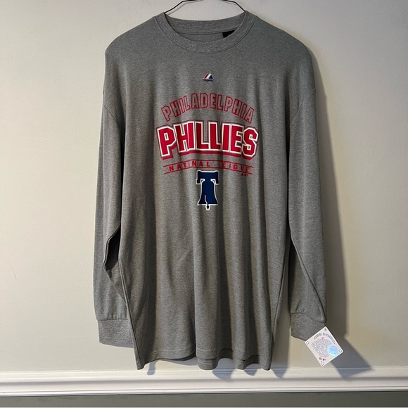 Philadelphia Phillies Long Sleeve Shirt NWT Big & Tall 1X - Picture 1 of 4